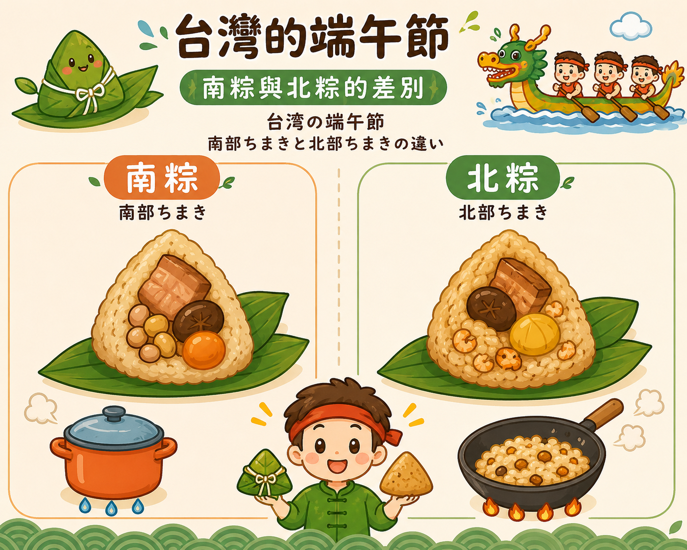 端午節  南粽與北粽的差別